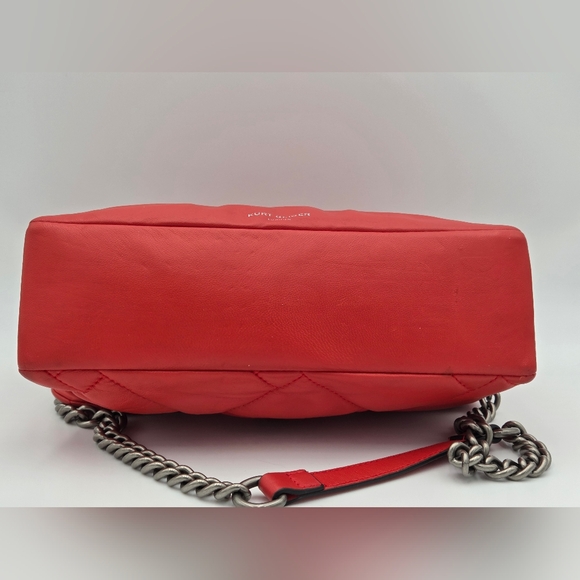 Kurt Geiger Kensington In Red Quilted Leather With A Top Handle - Picture 3 of 11
